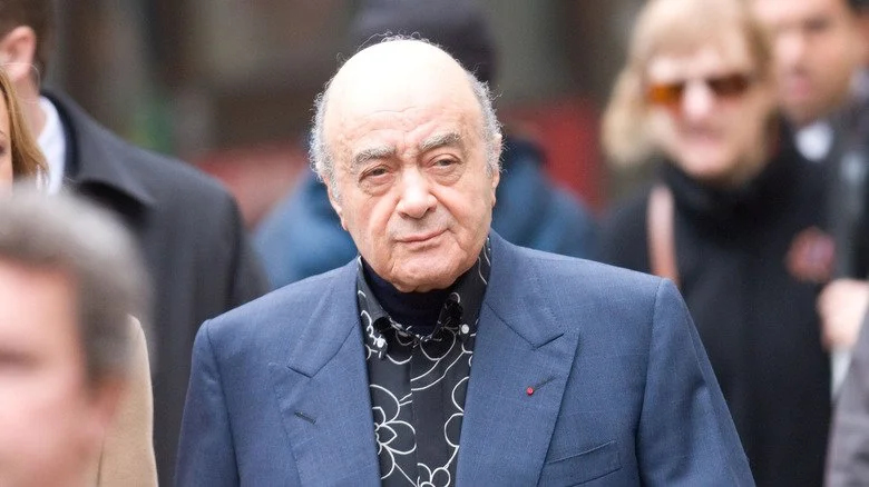 Mohamed Al Fayed in a suit