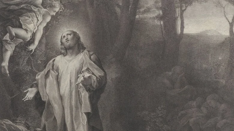 Jésus parlant à un ange