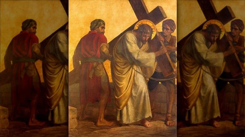Jésus portant une croix