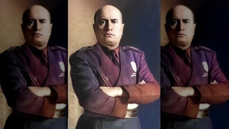 Portrait colorisé de Benito Mussolini