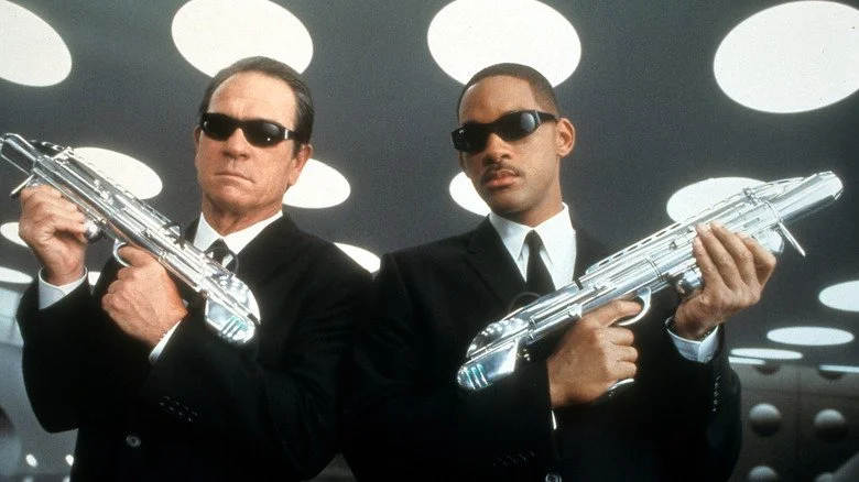 Tommy Lee Jones et Will Smith dans une promo de Men in Black