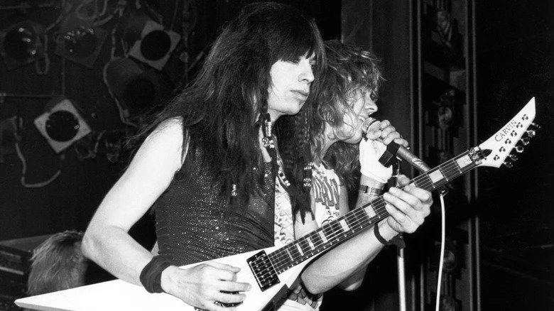 Vinnie Vincent et Mark Slaughter en plein concert
