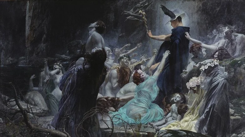 Hermès avec les âmes sur les rives de l'Achéron