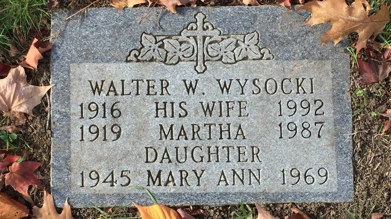 Tombe de Mary Ann Wysocki et de ses parents