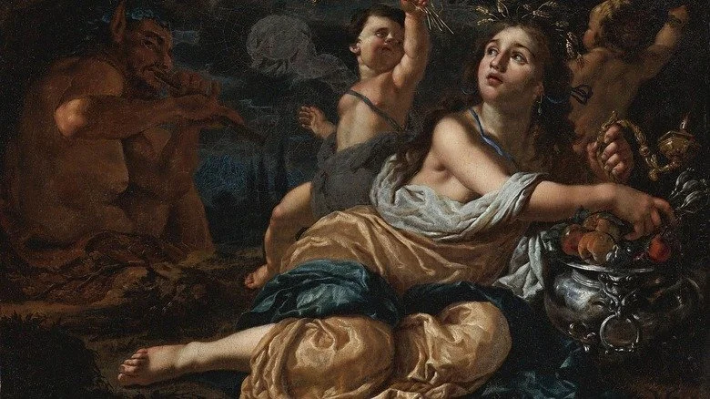 Déméter Cérès l'air inquiet