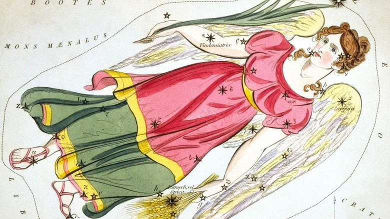 Carte de la constellation Vierge