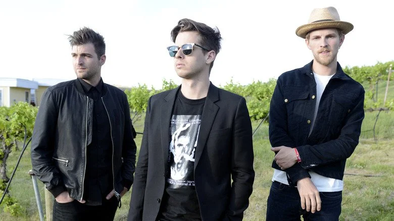 Foster the People posant dans un champ