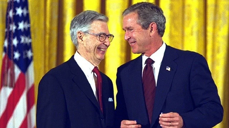 Fred Rogers et le Président George W. Bush