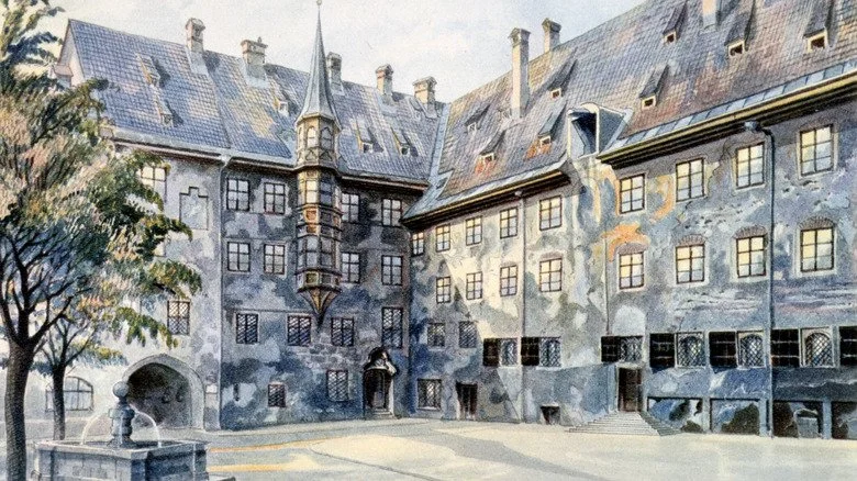 Peinture d’un bâtiment à Munich par Hitler