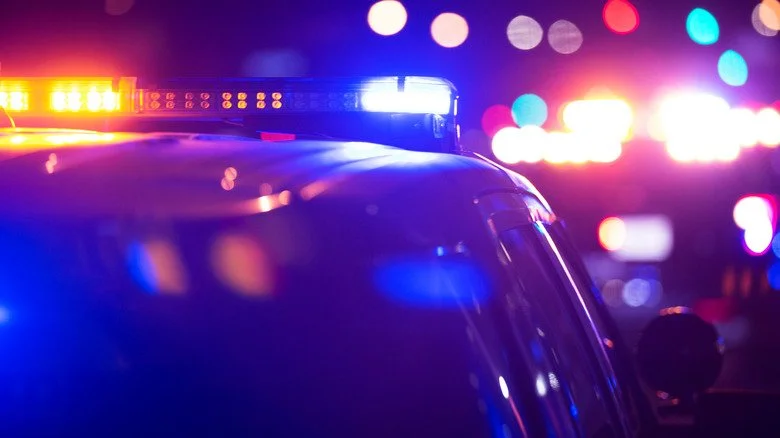 Police car responds to emergency