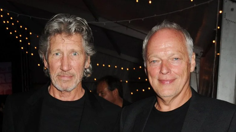David Gilmour et Roger Waters souriant