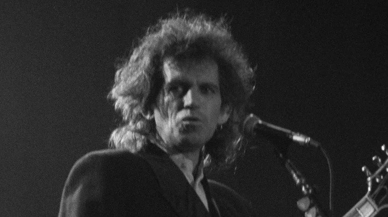 Keith Richards en performance en 1988