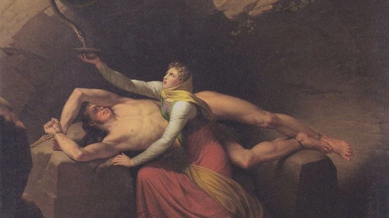 Loki et Sigyn, peinture de 1810