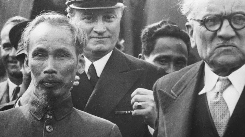 Ho Chi Minh and dignitaries