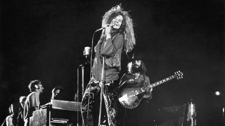 Janis Joplin performing with the Full Tilt Boogie Band