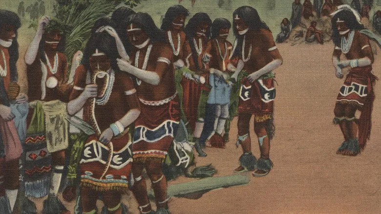 Peinture de 1907 sur la danse des serpents Hopi