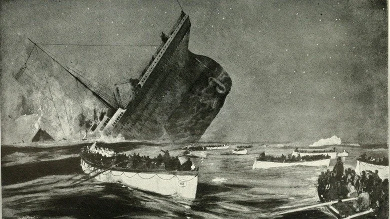 Illustration du naufrage du Titanic, 1913