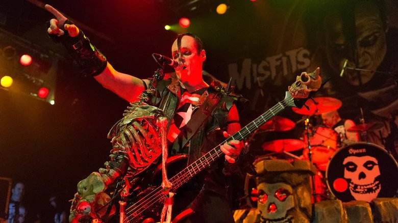 Jerry Only playing bass and singing
