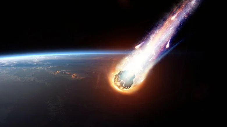 an asteroid hitting the earth