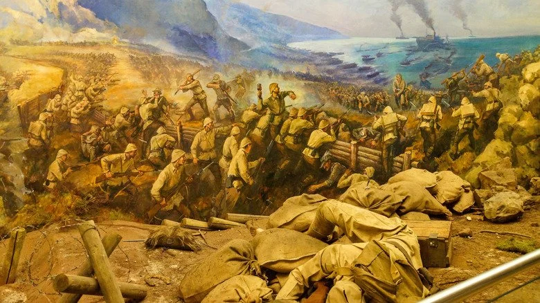 Peinture de la bataille de Gallipoli