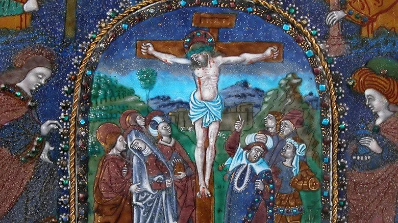 Plaque avec la crucifixion, français, 16ème siècle