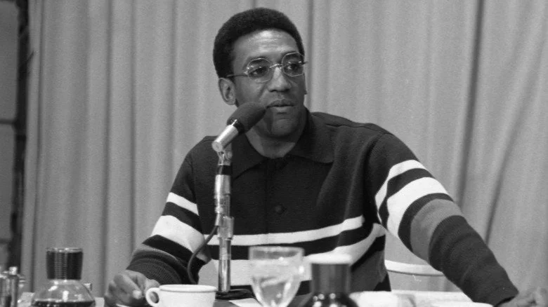 Bill Cosby speaking at press conference