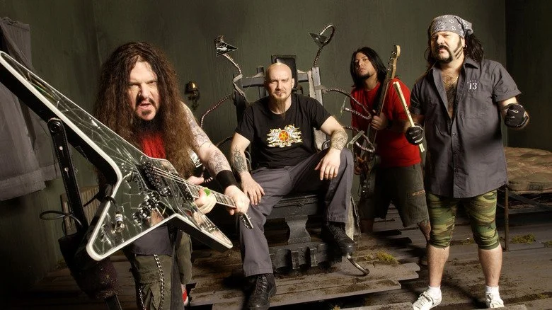 Damageplan poses for band photo