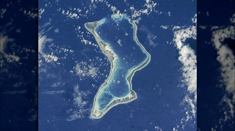 Image satellite de l'atoll de Diego Garcia