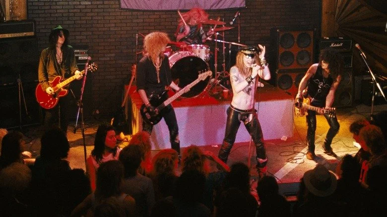 Guns N' Roses sur scène au Troubadour le 4 janvier 1986