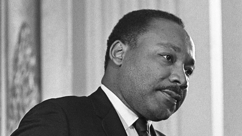 King delivering February 1968 speech regarding Vietnam War