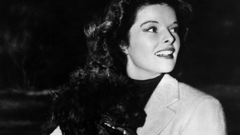 Katharine Hepburn avec un chien