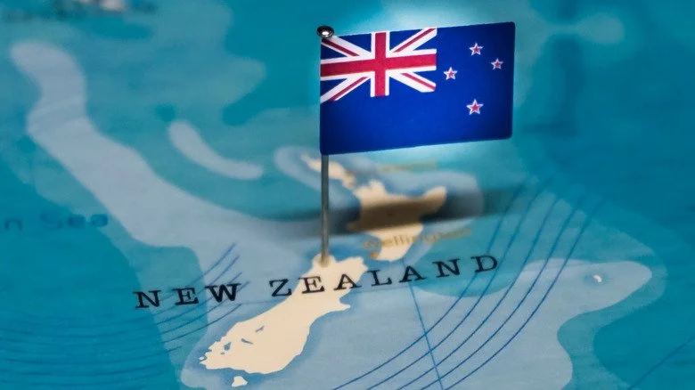 Nouvelle-Zélande sur une carte