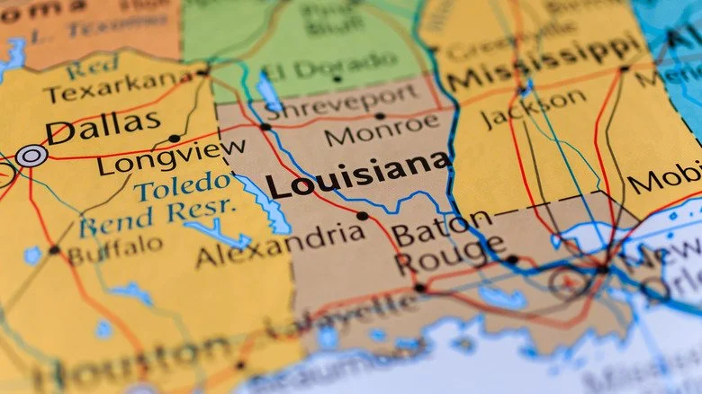 carte axée sur la Louisiane