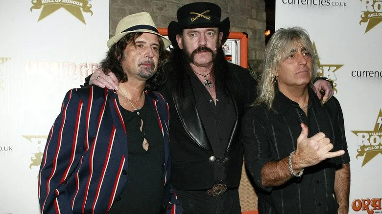 Phil Campbell, Lemmy Kilmister et Mikkey Dee de Motörhead