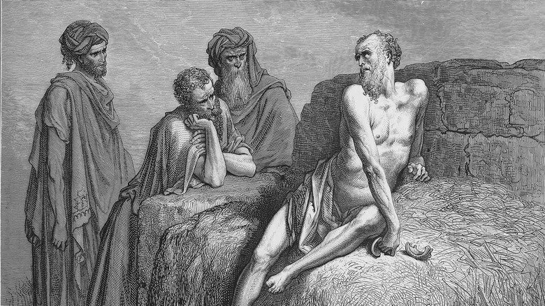 Illustration des figures de Job et d'autres personnages