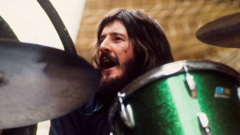 John Bonham yelling behind drum kit
