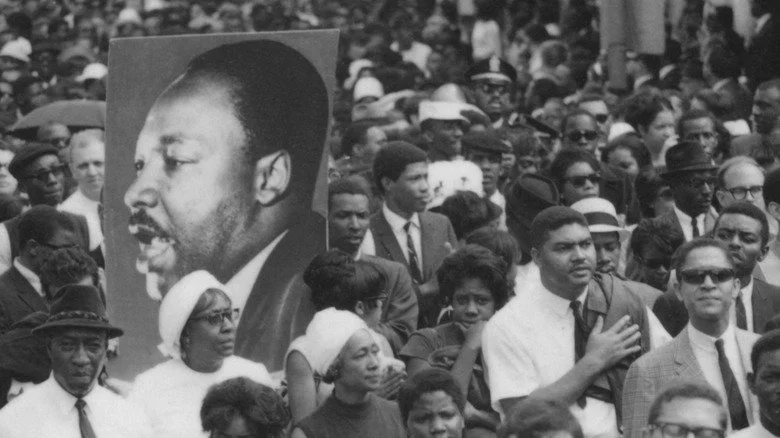 Portrait de Martin Luther King Jr. lors du cortège funèbre du 9 avril 1968