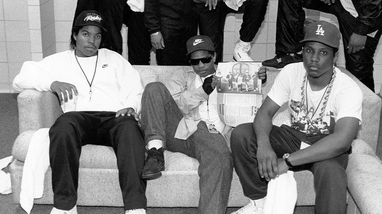Ice Cube, Eazy-E et MC Ren en juin 1989
