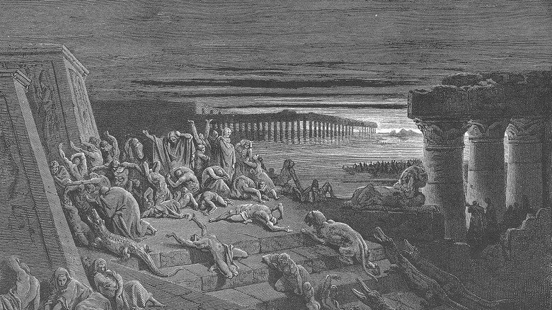 Illustration de la neuvième plaie, les ténèbres