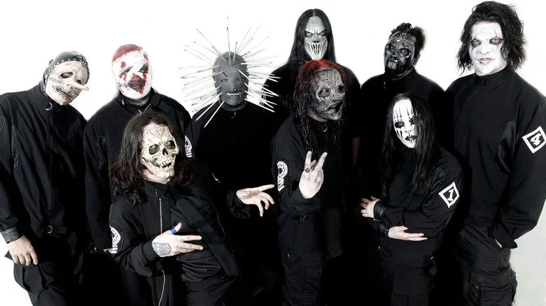 Slipknot posant pour une photo promotionnelle vers 2000