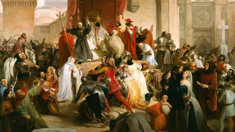 Pape Urbain prêchant la croisade