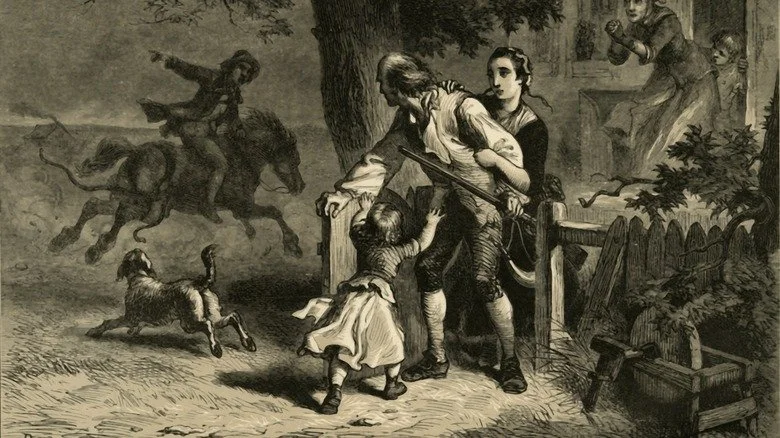 Un colon révolté face aux Britanniques