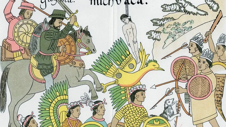 Illustration colorée de conquistadors