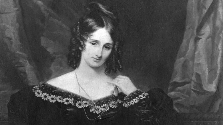 illustration of mary shelley