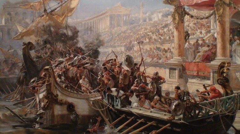 Reconstitution de bataille navale au Colisée