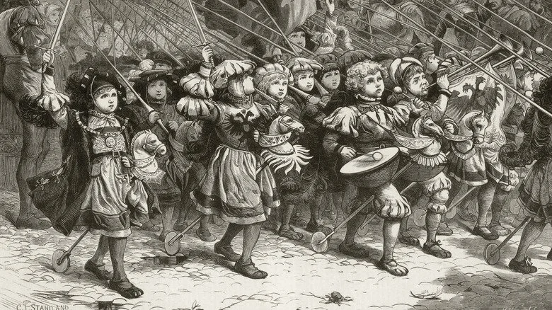 Enfants en croisade gravure