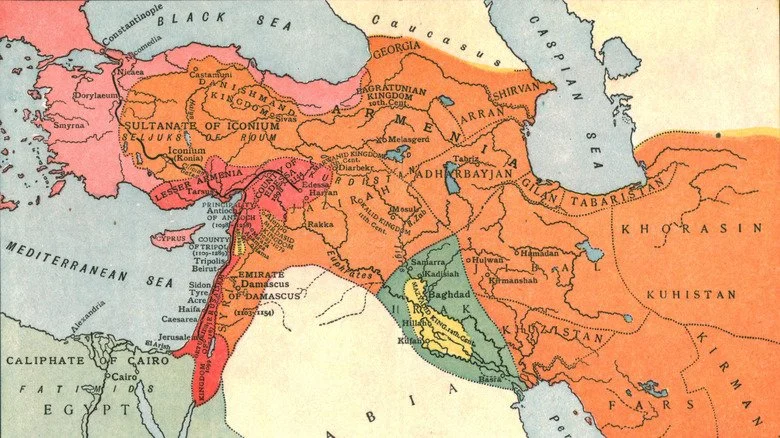 Carte du Moyen-Orient