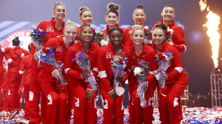 photo de l'équipe féminine de gymnastique par Jamie Squire/Getty Images
