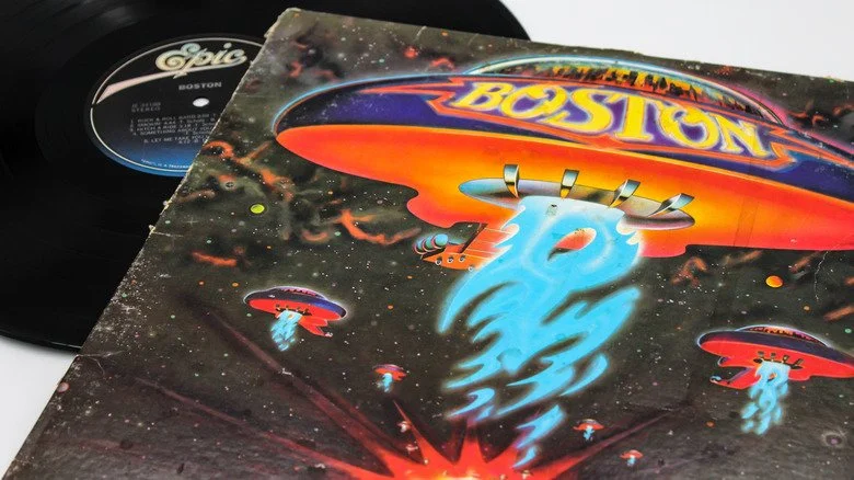 couverture de l'album et disque de Boston