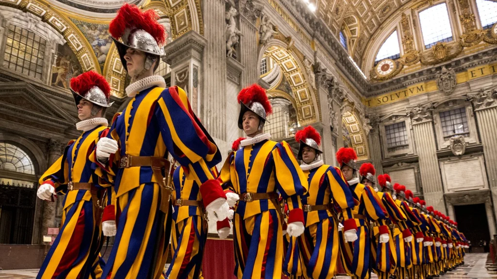 Signification des uniformes colorés des Gardes Suisses au Vatican